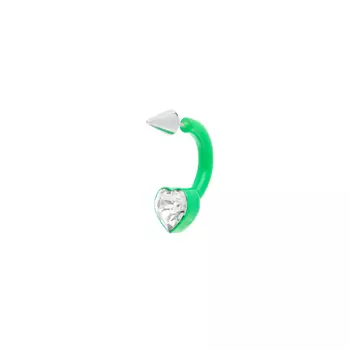 Моносерьга Green Neon Love Hoop Earring