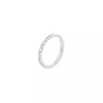 Pave Ring - Silver Pink