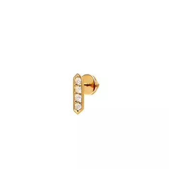 Пусет Diamond Bar Stud Earring – Gold