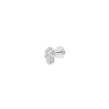 Пусет Diamond Hamsa Stud Earring