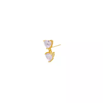 Серьга Double Whisper Heart Stud Earring – Clean