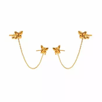 Серьги 90’s Butterfly Gold Earrings