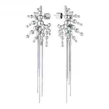 Серьги Bubble Word Earrings - Silver