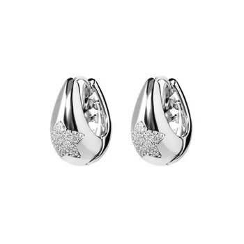 Серьги Chubby Star Ring - White