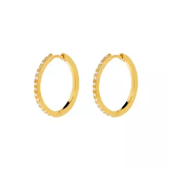 Серьги Clear Row Earrings -Gold