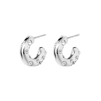Серьги Crystal Donut Earrings - Silver