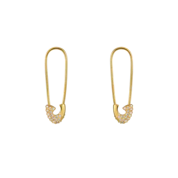 Серьги Crystal Pin Earrings - Gold