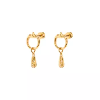 Серьги Crystal Saddle Earrings - Gold