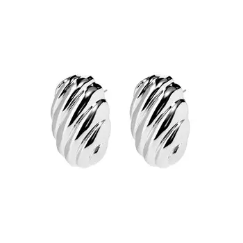 Серьги Curved Chubby Earrings – Silver