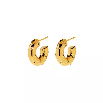 Серьги Dainty Donut Earrings – Plain Gold