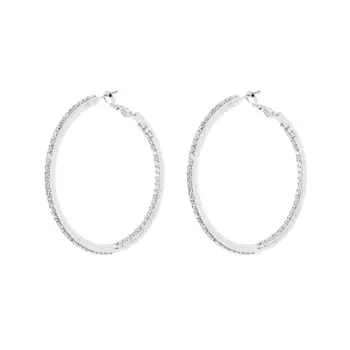Серьги Diamond Line Earrings - Silver