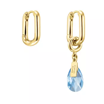 Серьги Drop Gold-Blue Earrings