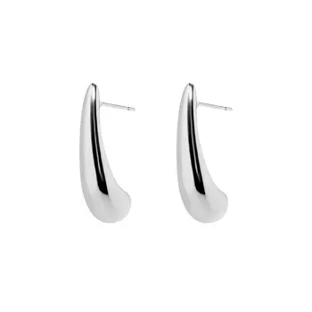 Серьги Elongated Drop Earrings - Silver