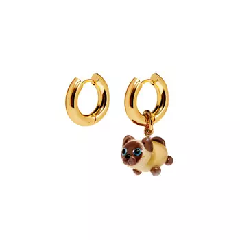 Серьги Favorite Fluffy Gold Earrings - Cat
