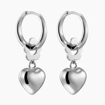 Серьги Flower's Hearts Silver Earrings