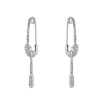 Серьги Geared Pin Earrings - Silver