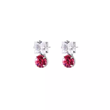 Серьги Geometric Fuchsia Crystal Earrings