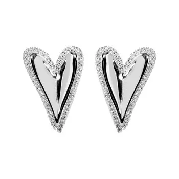 Серьги Gleaming Heart Earrings – Silver