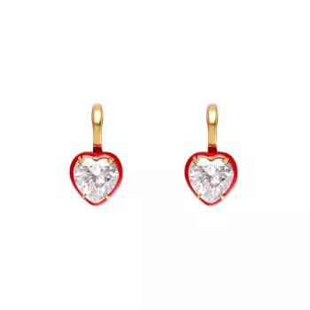 Серьги Heart Macaroon Earrings – Strawberry