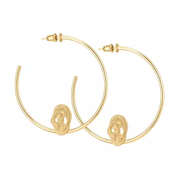 Серьги Hoops With Snakes - Gold