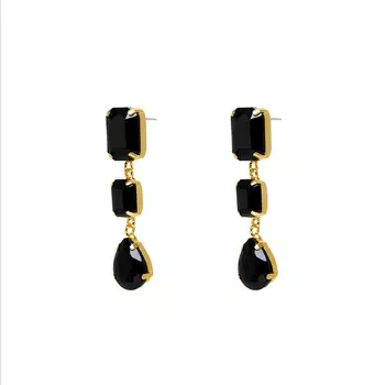 Серьги Large Black Earrings