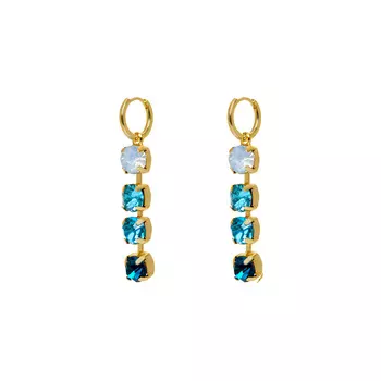Серьги Large Crystal Earrings – Blue