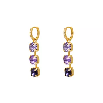 Серьги Large Crystal Earrings – Lilac
