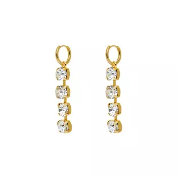 Серьги Large Crystal Earrings – White