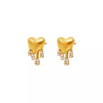 Серьги Melting Heart Earrings – Gold
