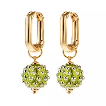 Серьги Metallic Green Murano Earrings