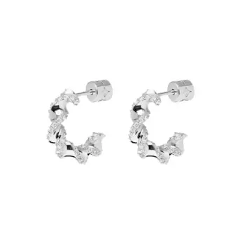 Серьги Mini Shiny Pasta Earrings - Silver