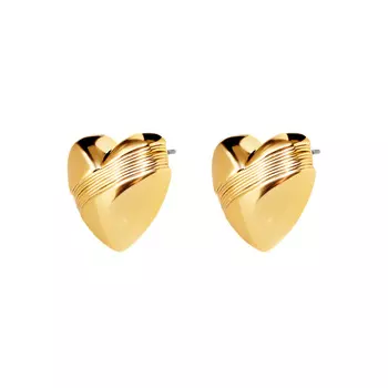 Серьги Minimal Heart Earrings – Gold