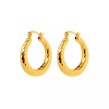 Серьги Patterned Hoop Earrings