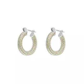 Серьги Pave Hoops – Yellow