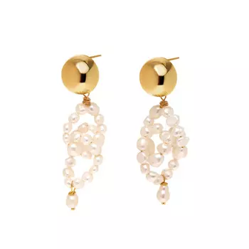 Серьги Pearly Gold Grapes