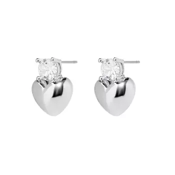 Серьги Petite Crystal Heart Earrings