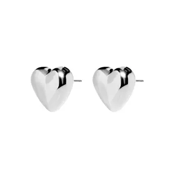 Серьги Petite Heart Earrings - Silver