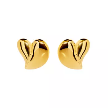 Серьги Plain Heart Earrings – Gold