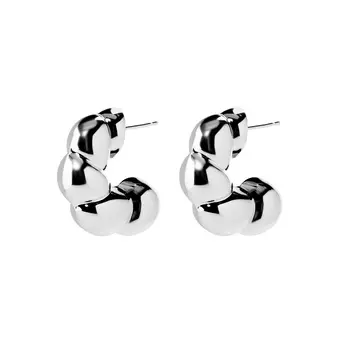 Серьги Plump Curved Earrings – Silver