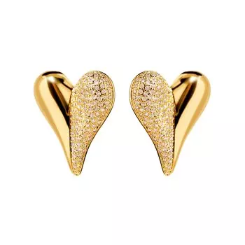 Серьги Pointy Heart Earrings – Crystal