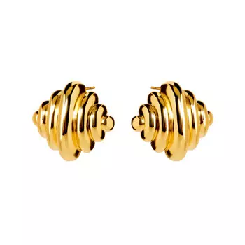 Серьги Puffy Croissant Earrings