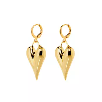 Серьги Sharp Heart Earrings – Gold