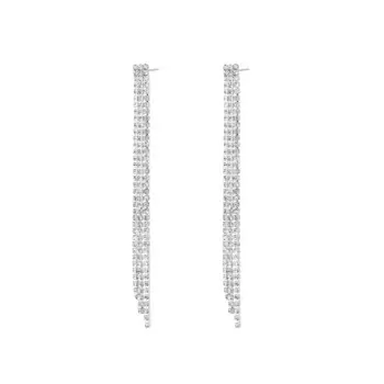 Серьги Short Medium Floating Crystals Earrings