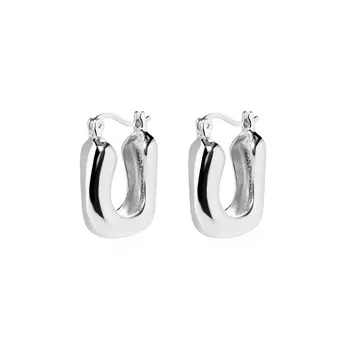 Серьги Silver Curly Hoops Earrings
