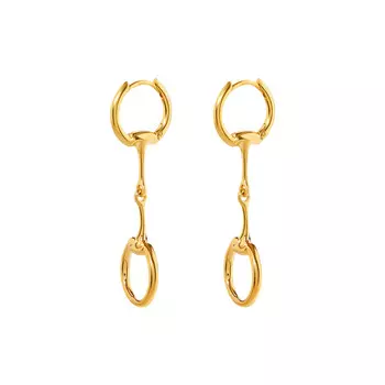 Серьги Snaffle Bit Earrings - Gold