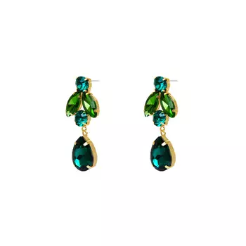 Серьги Sparkling Green Earrings