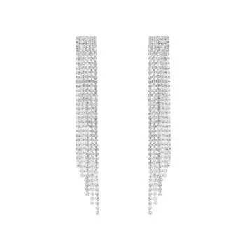 Серьги Square Base Crystal Earrings