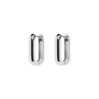 Серьги Square Cut Earrings - Silver