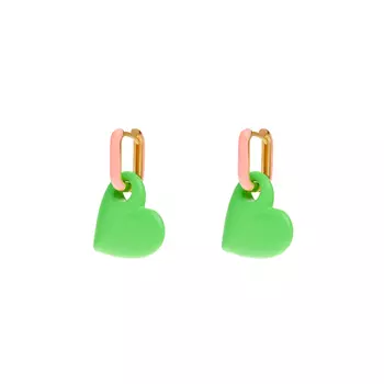 Серьги The Loveliest Earrings – Green and Coral