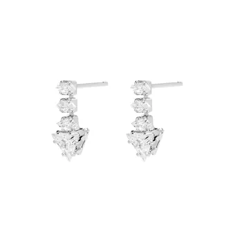 Серьги The Shiny Triangle Earrings - Silver